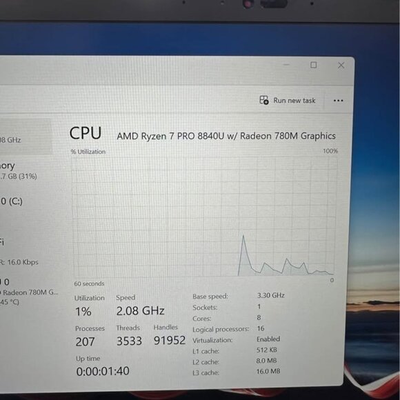 Lenovo ThinkPad T14 Gen 5 AMD Ryzen™ 7 PRO 8840U 32 GB RAM 512 GB SSD AMD Radeon - Picture 5 of 5